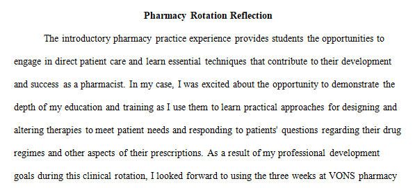 rotations for pharmacy school