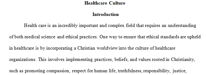 discuss health care culture 