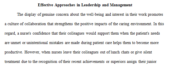 differing approaches of nursing leaders and managers