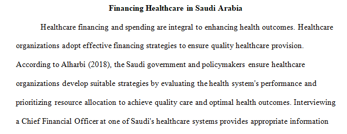 Financing healthcare 