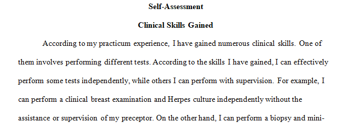 Perform a new self-assessment