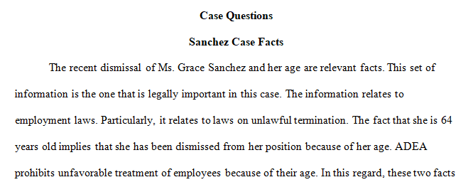 Ms. Sanchez's case 