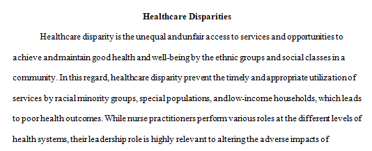 health disparities are differences that exist