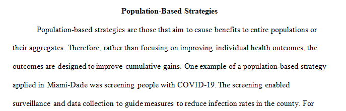 population-based and health-related interventions