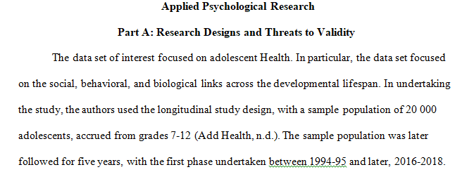 Research Designs and Threats to Validity