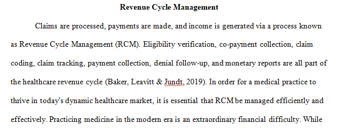 Revenue cycle management