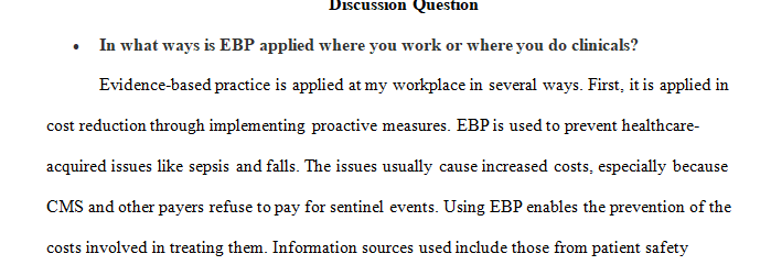 Discuss the findings of a QI initiative 