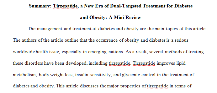 Diabetes and Obesity