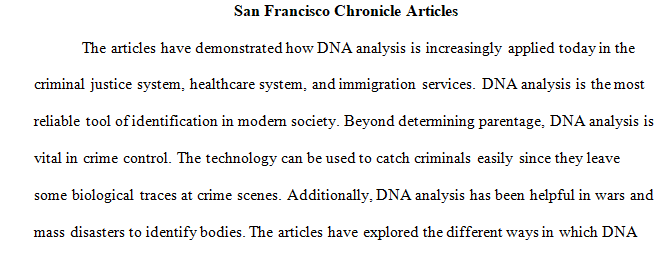 Applications and Ethics of DNA Analysis