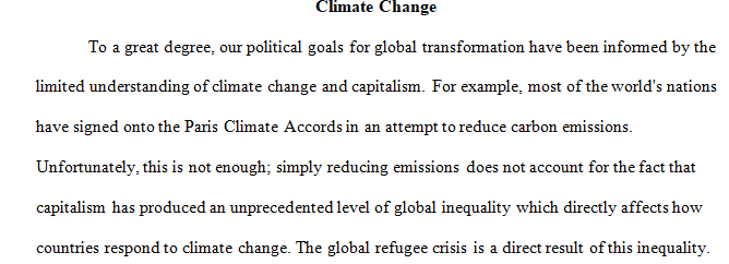 climate change/environmental justice