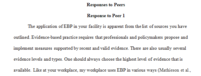 EBP applied where you work or where you do clinicals