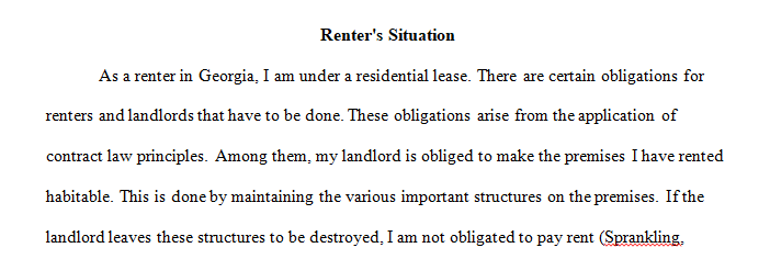 Renter's situation