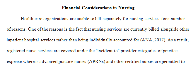 effect of institutional financial considerations