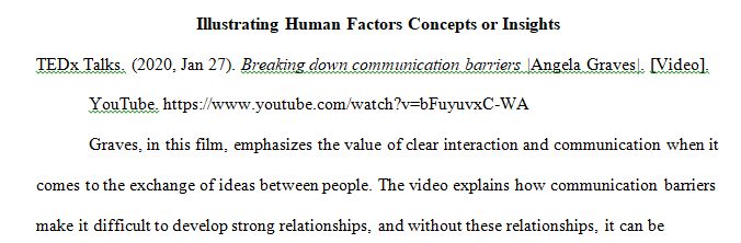 Illustrating Human factors 