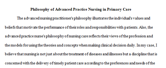 philosophy of advanced practice nursing