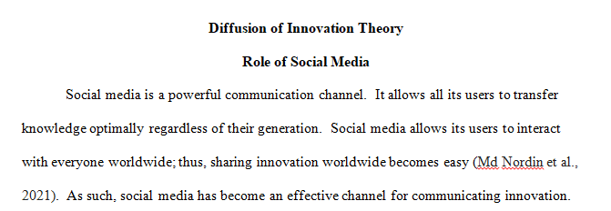 innovation is communicated through certain channels 