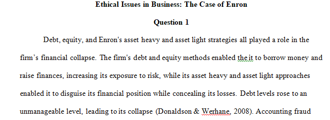 Who were the main stakeholders in the Enron case