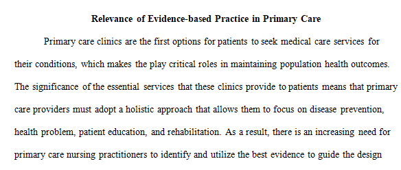 evidence-based practice in primary care