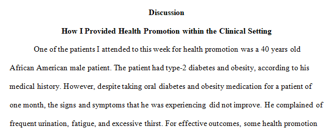 health promotion in the clinical setting