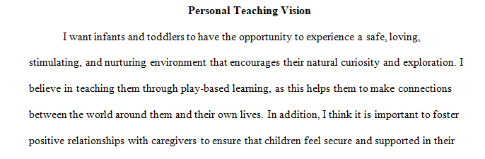  vision for teaching infants and toddlers