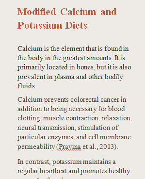 indication of modified calcium