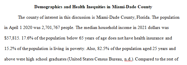 demographic data for your county