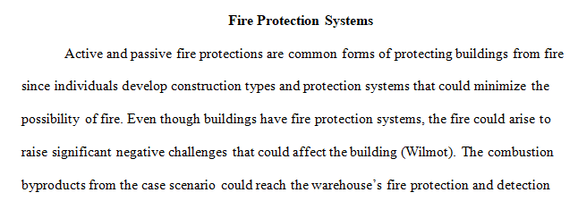 warehouse's fire protection detection