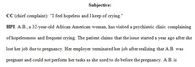 Select a patient with a mood disorder 