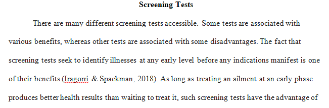 advantages and disadvantages of screening tests