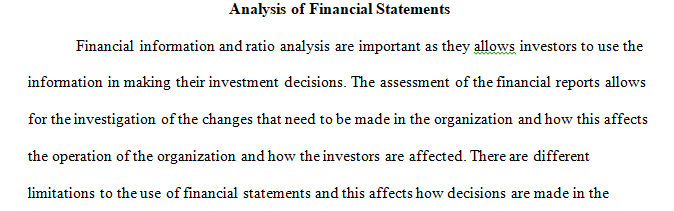 Financial Statements and Ratio Analysis