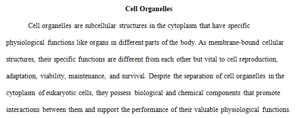 biology of the cell organelle