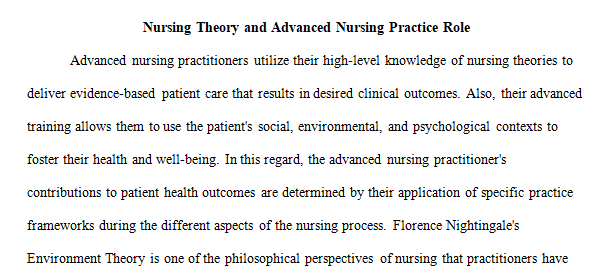 advanced nursing practice