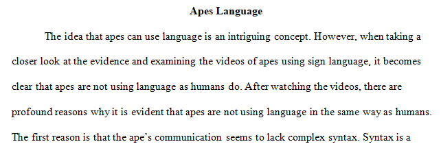 apes were really using language