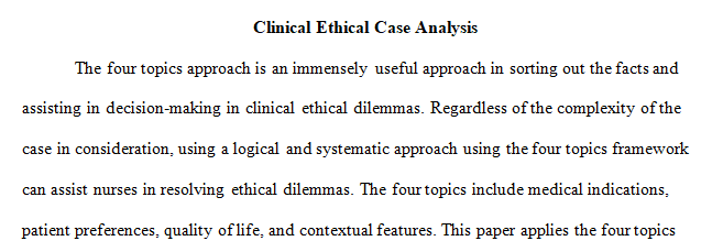 Four Topics Approach