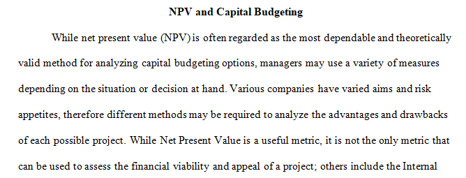 capital budgeting