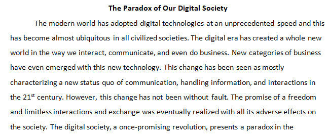 digital society which we wanted