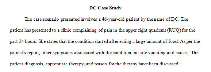 history of RUQ pain