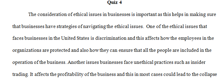 ethical framework for a business