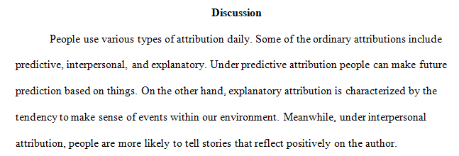 various types of attributions