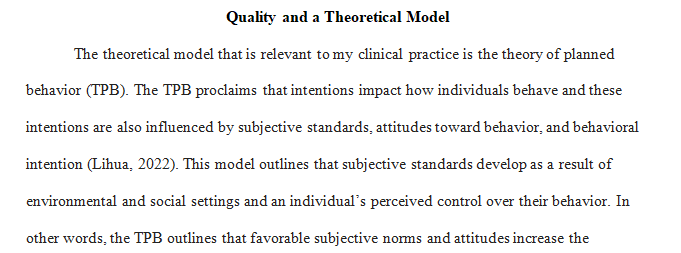 Quality and a Theoretical Models