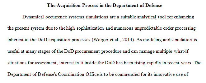 acquisition process in the Department of Defense