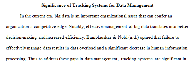 significance of tracking systems