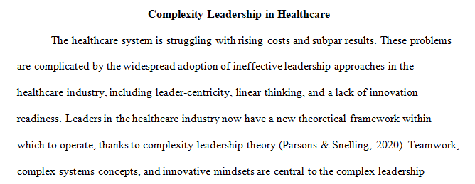 complexity leadership