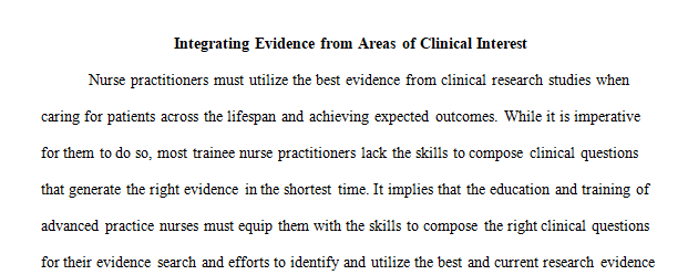 areas of clinical interest 