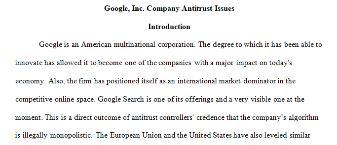 antitrust and consumer protection.