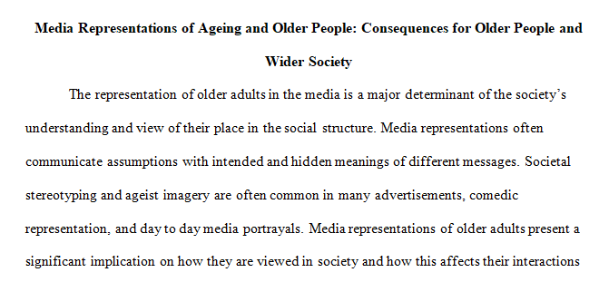 Media representations of ageing 