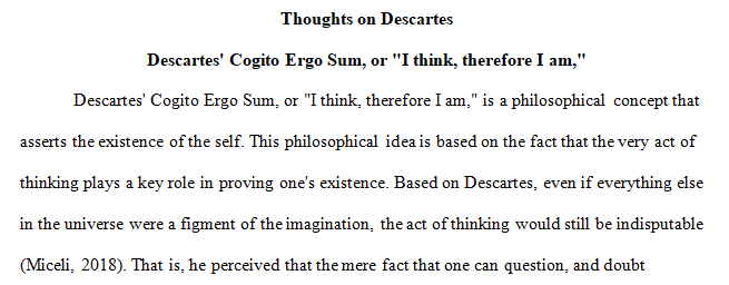 what is meant by Descartes