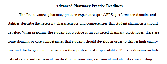 APPE Readiness based on ACPE’s 