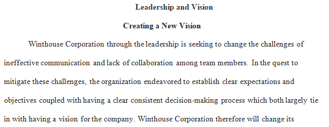 create a vision for your new team