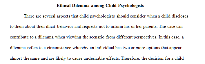 dilemma faced by child psychologists